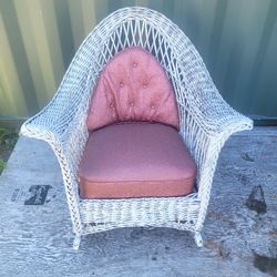 c.1920s Antique Bar Harbor wicker rocking chair by Ypsilanti Reed Furniture Company