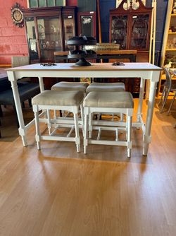 Counter height Farmhouse Style Table Set