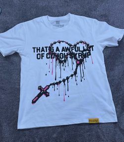 pink and white awful lot of cough syrup shirt