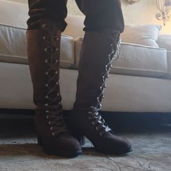 Brown Heal Boots For Woman's  
