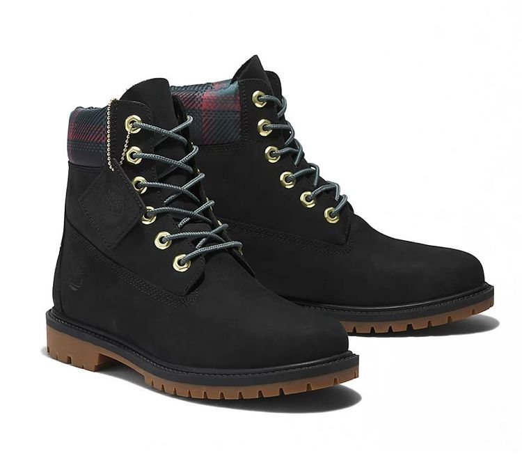 Timberland Women’s Premium Heritage Black Nubuck Waterproof Boots - Size 8.5