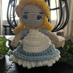 Alice In Wonderland Crocheted Doll