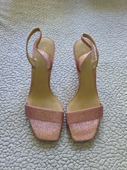 Michael Kors Mila Slingback Kitten Heel Primrose Pixie Glitter Size 10