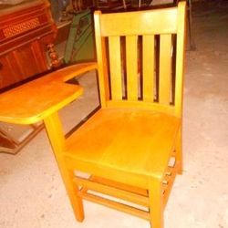 ANTIQUE OAK SCHOOL DESK