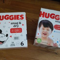 Huggies Size 6   54 Diapers $17 Each Or 2 Boxes For $30
