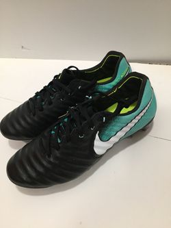 Nike Tiempo Legend VII FG Black/Light Aqua Volt Womens Soccer Size 8 Women’s soccer cleats