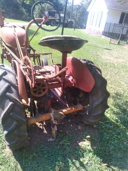 Tractor With Belly Mower.been Setting In A Barn.