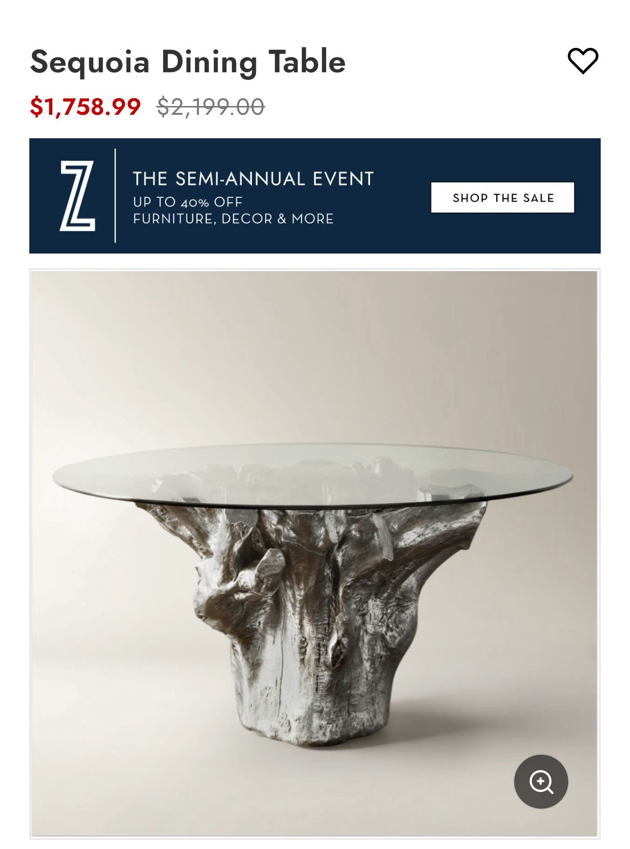 Z Gallary Dining Table 