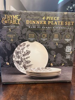 Fall Harvest Plate Set and Stoneware Baking Dish Set