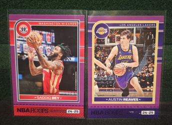 (2) 2024-25 NBA Hoops Purple Parallel Austin Reaves & Saddiq Bey