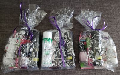 Gift bags makeup hair ladies surprise favor $12 each or $10 for 5+