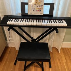 Yamaha NP-12 Keyboard with Stand, Stool, and Music Rest