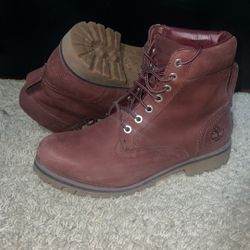 Maroon Timberland Boots