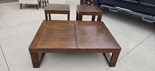 3-Piece Wood Coffee and End Table Set
