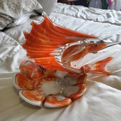 Vintage Art Glass Sword Fish