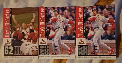 Mark McGwire Upper Deck Record Setting Performance Cards (3)
