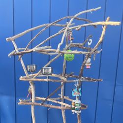 Parrot Perch Tree - Custom Made, Hard Durable Ribbon , Lots Of Birdee Fun … 👍🏼