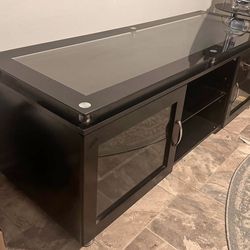 Glass tv stand