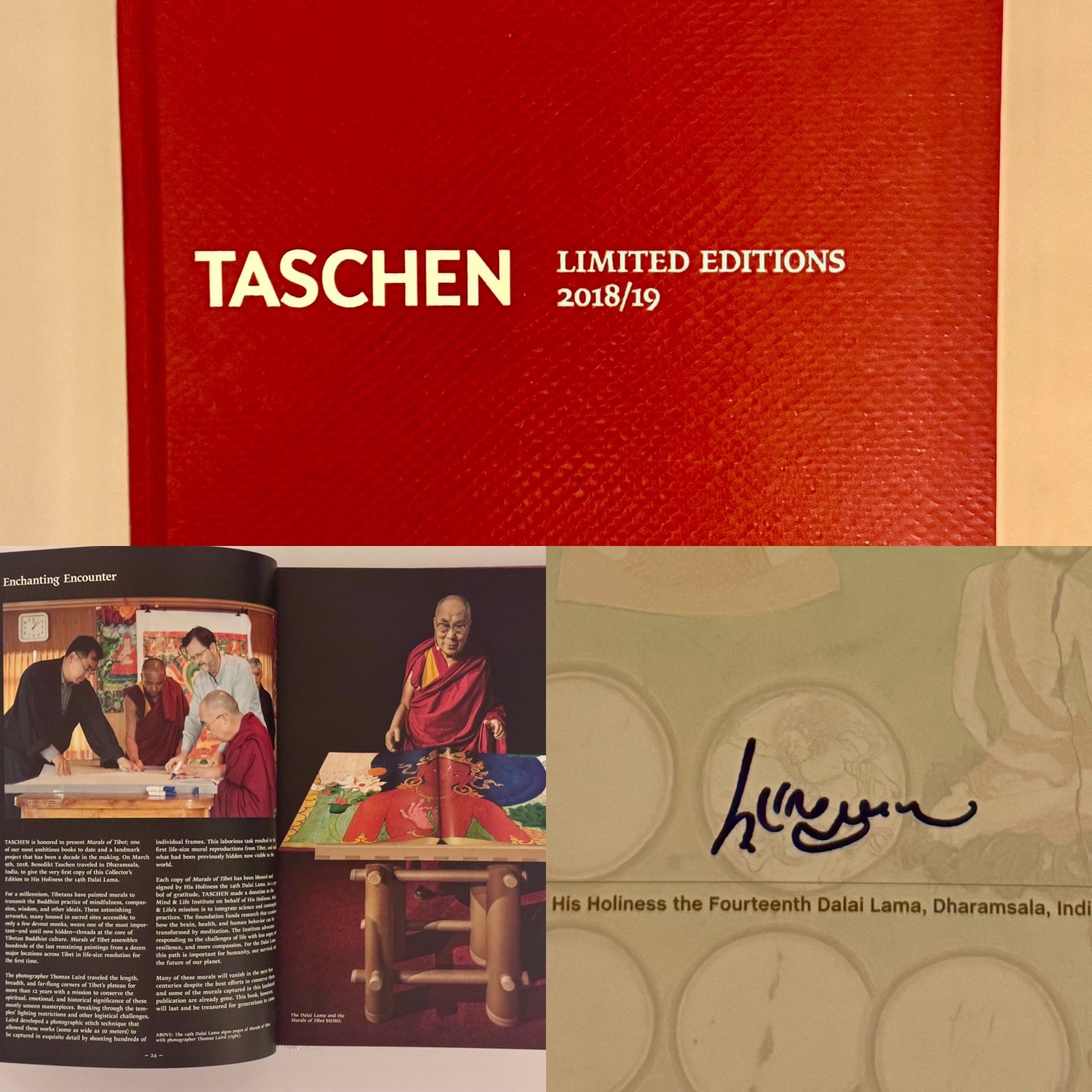 Taschen Book Catalog Signed by: HH the Dalai Lama Limited Edition N#