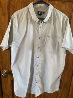 Rip Curl Tailored Fit 2XL Cotton Off White Short Sleeve Shirt