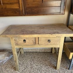 (2) Vintage Chinese Butcher Tables 