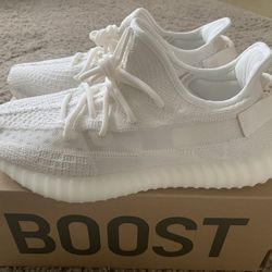 White Adidas Yeezy Boost 350 V2 Bone