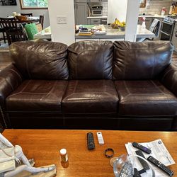 Dark Brown Ashley Leather Sofa