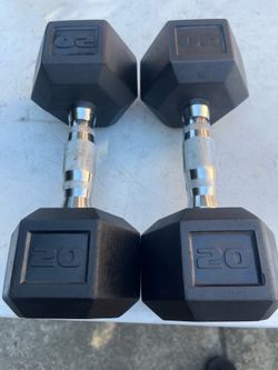 CAP Barbell, 20lb Rubber Hex Dumbbell, Single
