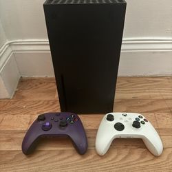 Xbox Series X With Two Controllers 