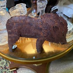 Metal Javelina Pig Yard Garden Art Decor