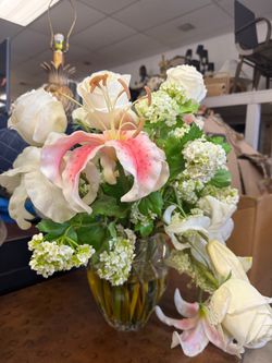 Faux Flowers in vase