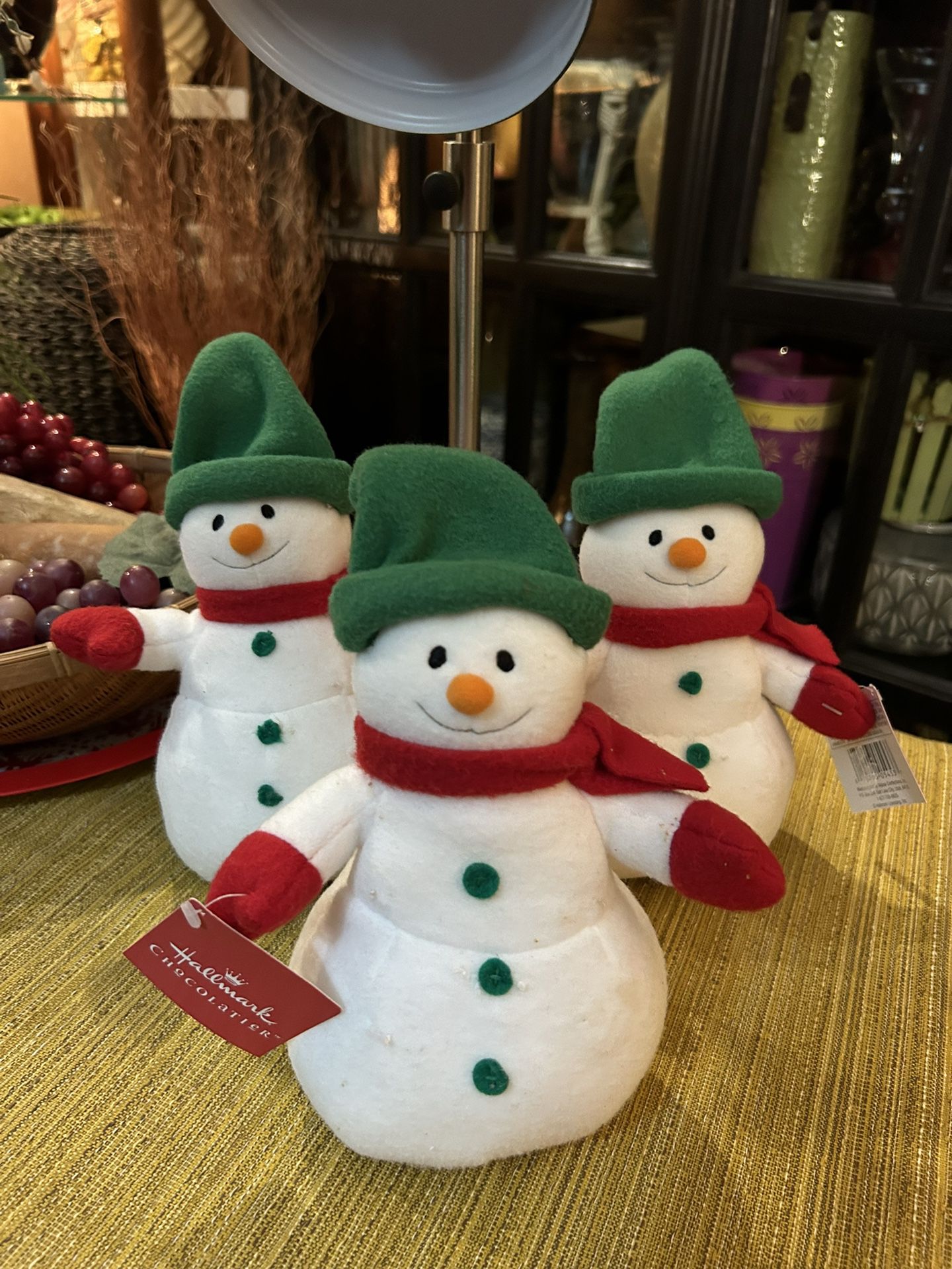 9 Inch Stuffed Snowmen…You Get 3…use In Place Of A Now! 