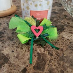 Hair Bow Handmade Grinch Inspired 