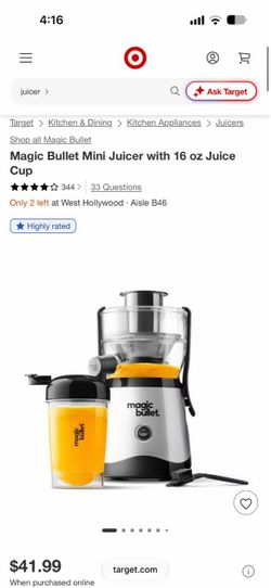 New Magic Bullet mini juicer