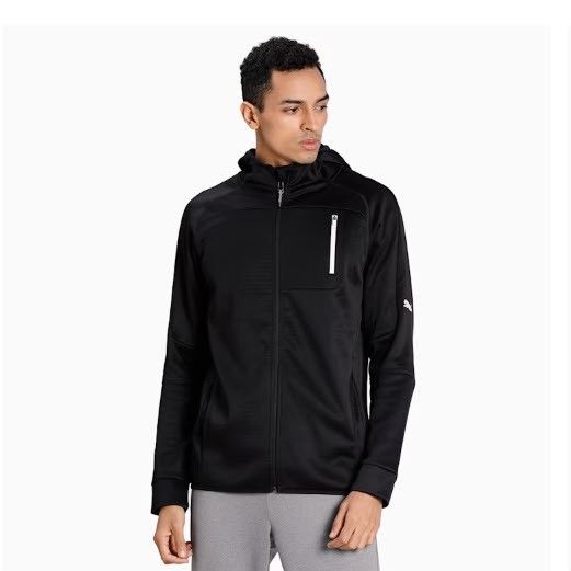 Puma Evostripe Hooded Full Zip Sweater Men Size Medium