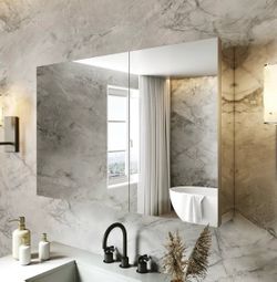 36 x 24 in Medicine Cabinet with Mirror and Side Panels