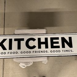 Large Metal Kitchen Sign