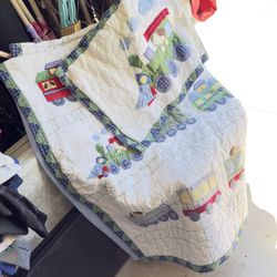 Train Themed Quilt Blanket For Sale!