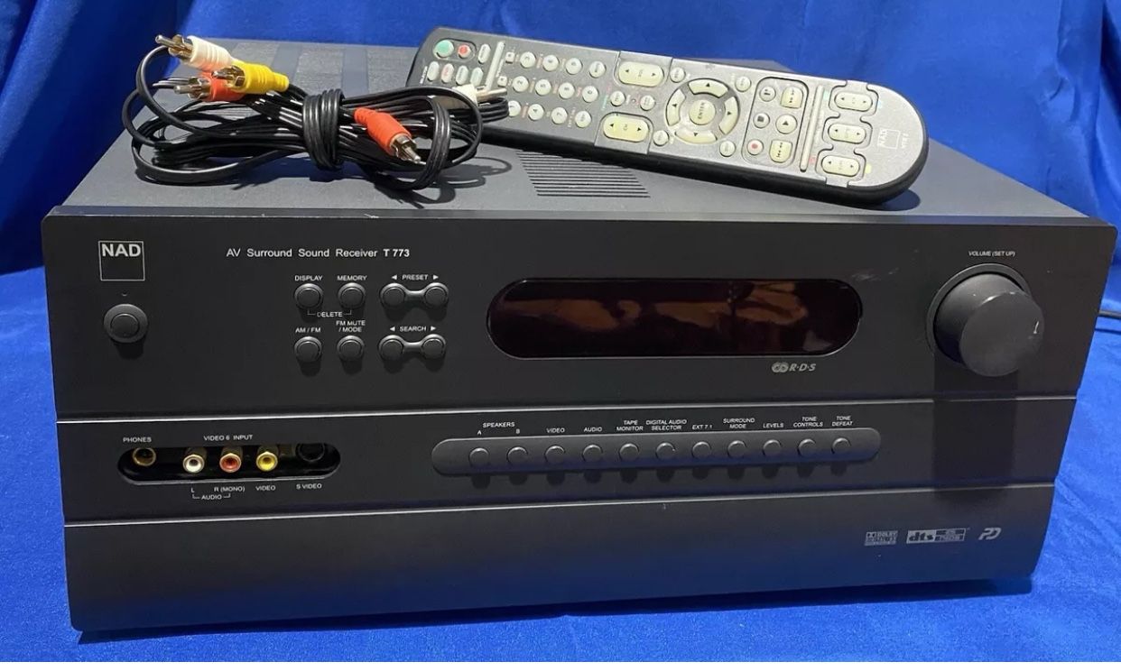 Vintage NAD T 773 AV Stereo Receiver Audio Video with Remote