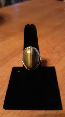 Beautiful Tiger eye silver ring