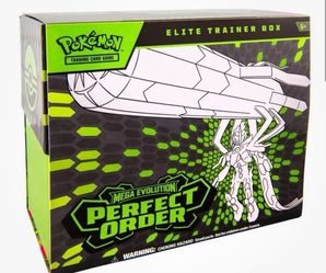2 New Factory Sealed  Pokémon Mega Evolution: Perfect Order-Elite Trainer Box.