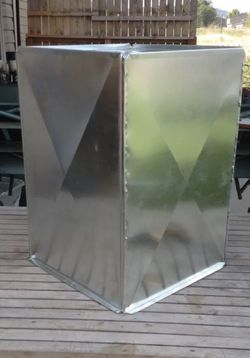 SUPPLY AIR DUCT PLENUM 20 X 20 X 23 1/2 LONG GALVANIZED STEEL 26 GAUGE