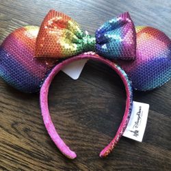 Rainbow Disneyland Minnie Ears 