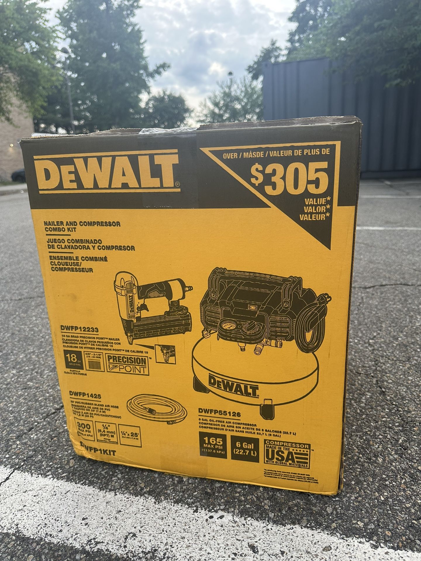 6 Gal. 18-Gauge Brad Nailer and Electric Air Compressor Combo Kit