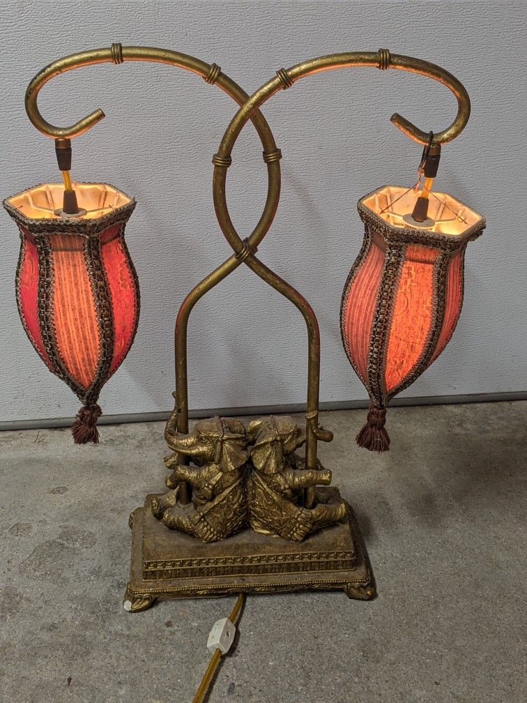 Antique Elephant Lamp