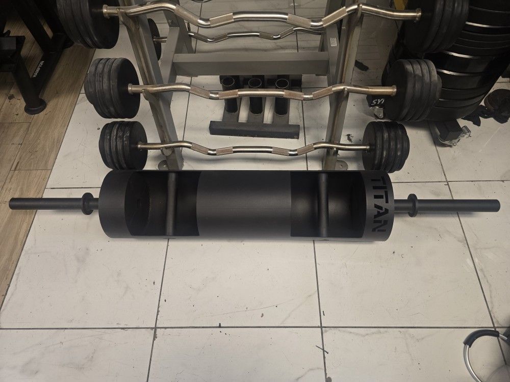 Titan Log Bar Gym Equipment Exercise Fitness Weight Workout