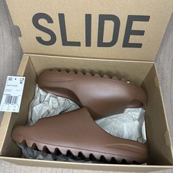 Adidas Yeezy Slide Brown Flax Size 11 YZY Kanye West FZ5896 New with Box