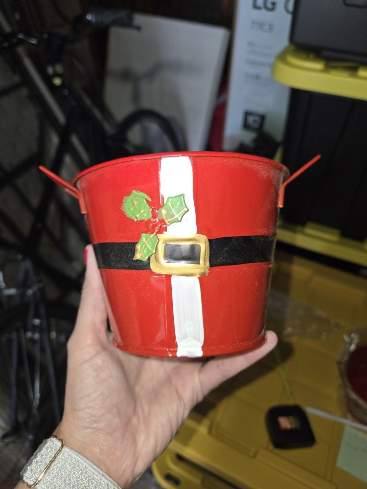 Christmas Metal Pails