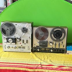 2 Akai Reel To Reel And Tape