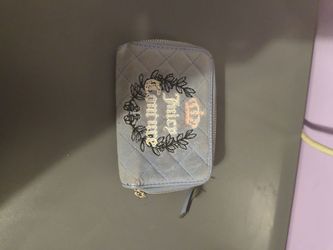 Juicy Couture Quilted Velvet Zip Wallet